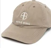 ANINE BING Sport Jeremy Baseball Cap in Green Khaki