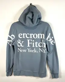 ABERCROMBIE & FITCH Soft AF Logo Crop Hoodie in Light Blue Size‎ Women’s Sz XS