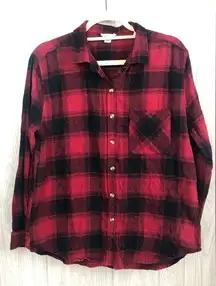 Women’s Full Tilt for Tillys red and black Buffalo plaid cotton flannel size XL