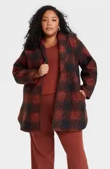 Ava & Viv NWT Plaid Shacket - Size 1X