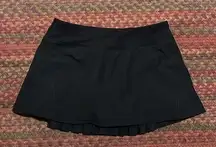 CRZ Yoga  BLACK PLEATED BACK ACTIVE SKIRT SKORT