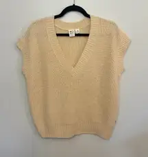 Roxy Knit Sweater‎ Vest Sleeveless V-Neck Casual Layering Top M