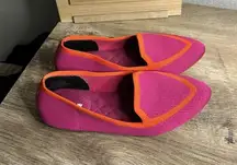 Birdies Women’s 5 Blackbird Knit Flats Tropical Pink Orange Shoes