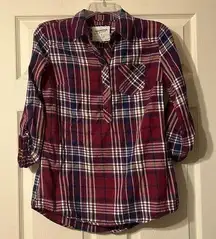 Arizona Jean Co Plaid Button Down Shirt Small