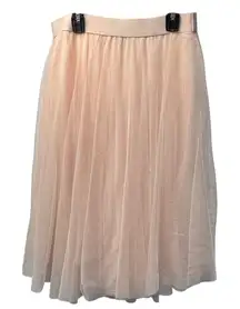 Charlotte Russe Women's Pink Tulle Midi Skirt Elastic Waist Size L