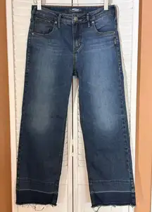 Silver Blue jeans size W27/L26 Izzy Wide Leg Crop waist 27 raw hem stretch