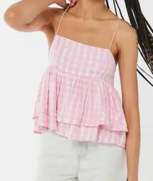 Urban Outfitters Pink Gingham Camisole top size Medium