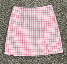 Wild Fable Pink Plaid Mini Skirt