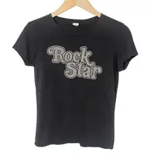 Gap Women’s Rock Star Graphic Tee Black S | Vintage Retro Music T-Shirt