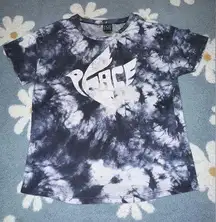 Tie Dye Blue and White  T- Shirt, Medium, EUC