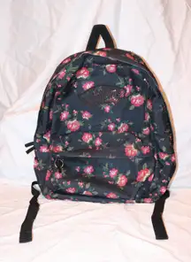 Floral & Black Backpack