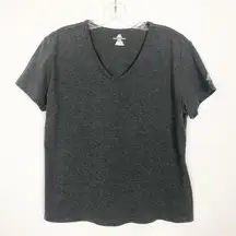 Russell Athletic V-Neck Charcoal Top Size Large