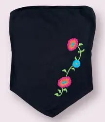 Vtg Y2K 2000's Guess‎ Knit Strapless Bandana Tank Tube Top Embroidered NWT Sz L