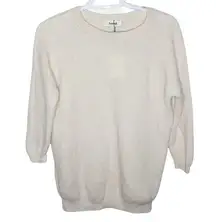 Samuji Maeve alpaca mohair born sweater Mokka in Ecru size S