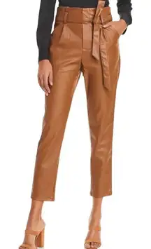 LUCY PARIS womens faux leather pleated casual‎ pants