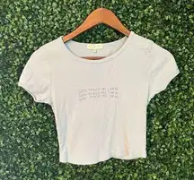 Truly Madly Deeply Urban Outfitters Cropped Baby Tee Size XS