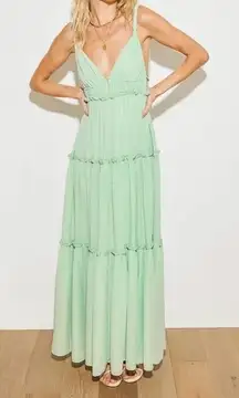 Lulus Show Your Affection Mint Green Tiered Ruffled Maxi Dress