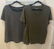 Two (2) Amazon Essentials casual short sleeve shirts - Plus size 2x