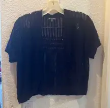 FINAL MARKDOWN I.n. Studio cropped crocheted cardigan petite large