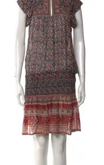 Ulla Johnson Dress Simone Floral Print Silk Cap Sleeve Blouson Mini Women Size 0