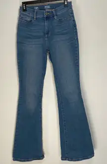 A.N.A Medium Wash Flare Jeans High Rise Hippie Retro Western Y2K Cowgirl Size 2