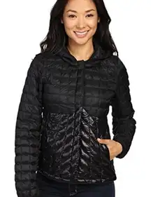 The North Face NWT Black Thermoball Cardigan Coat Removable Hood Size Small