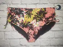 NEW Decree Women's High Waisted Bikini Bottom Swimsuit Separate 3X Black Multi