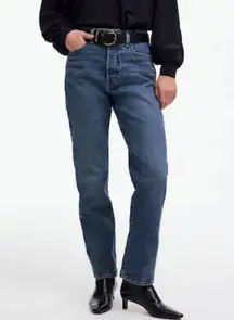 Madewell 90’s Straight Crop Concho Wash Jeans
