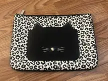 Kate Spade Meow Cat Large Zip Pouch