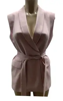 Zara Size Small Light Pink Top Tied Belted Vest. Preloved