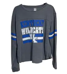 Kentucky Wildcats Sweatshirt Crew Neck Ladies Grey Blue Size XL Extra Large