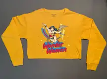 Wonder woman cropped Tee, crew neck, long sleeve, oversized, super hero,‎ SZ S