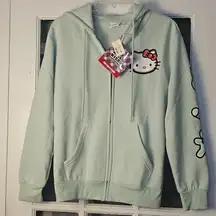 NWT Aeropostale‎ X Hello Kitty Womens Blue Full Zip Hoodie Jacket XS Christmas