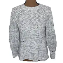 Gap lofty chainette navy marl yarn chubby knit Crewneck sweater size XS