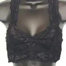 Black Lace Racerback Style Bralette (m)