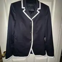 Rag & Bone Wool Uni Blazer Navy and White 4