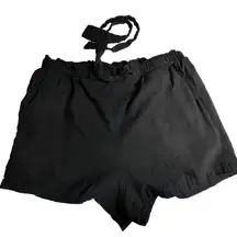 Shein‎ Black Cotton Shorts With Front Tie Size Large Pre-owned