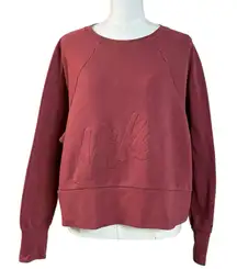 Nike Embossed Logo Get Fit Fleece Training Crew Sweatshirt Canyon Rust Size XL