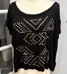 FOREVER 21  Black Embellished Top