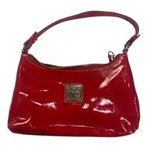 Vintage Dooney and bourke 90s red mini itsy bitsy east Glossy Red Shoulder Bag