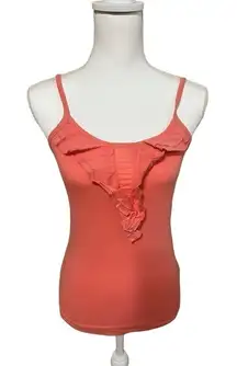 Theory Coral‎ Ruffle Front Camisole Tank Top Size P