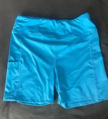 Blue Biker Shorts