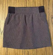 Blue Geometric Mini Skirt Size Small
