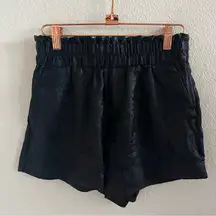 A New Day Shimmer Black Paperbag Pull On Shorts XS