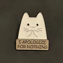 Defiant Kitty Enamel Pin Speaks The Truth with Paw-Tapping Satisfaction