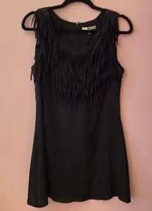 LBD Shift Dress with Fringe