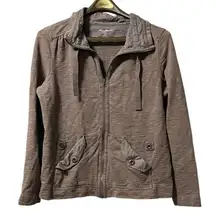 Eddie Bauer Womens Size‎ XL Zip Up Jacket Lightweight Brown Classic City Preppy