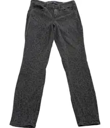 NYDJ Jeans‎ Womens 0 Gray Leopard Print Ami Skinny Lift Tuck Technology Denim