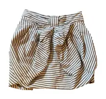 Eva Franco Mini Skirt Sz 10 Bubble Hem Bow