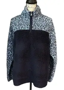 Sonoma EUC Blue Sherpa Long Sleeve Pullover Size X-Large